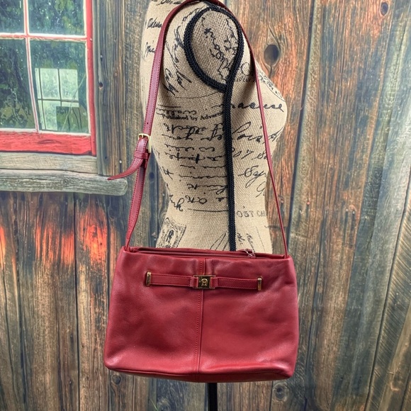 Etienne Aigner Red Leather Purse - Picture 1 of 4